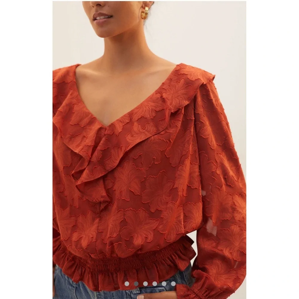 Anthropologie crimson red